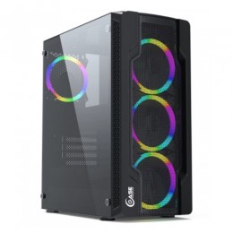 Powercase Mistral X4 Mesh LED, Tempered Glass, 4x 120mm 5-color fan, чёрный, ATX (CMIXB-L4)